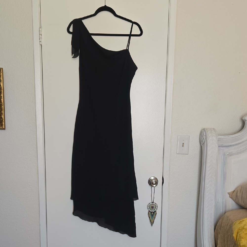 Jonathan Martin Black Asymmetrical Dress